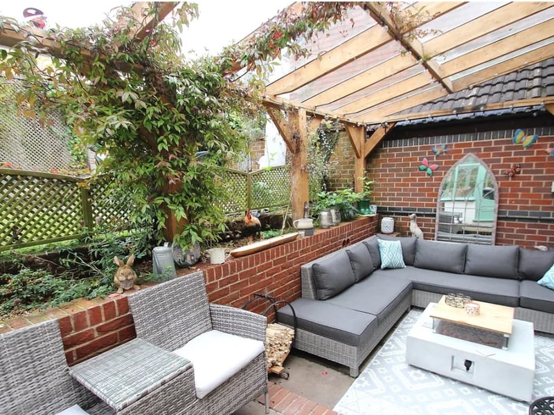This home has a lovely outdoor area which is covered and would be perfect for the summer months.