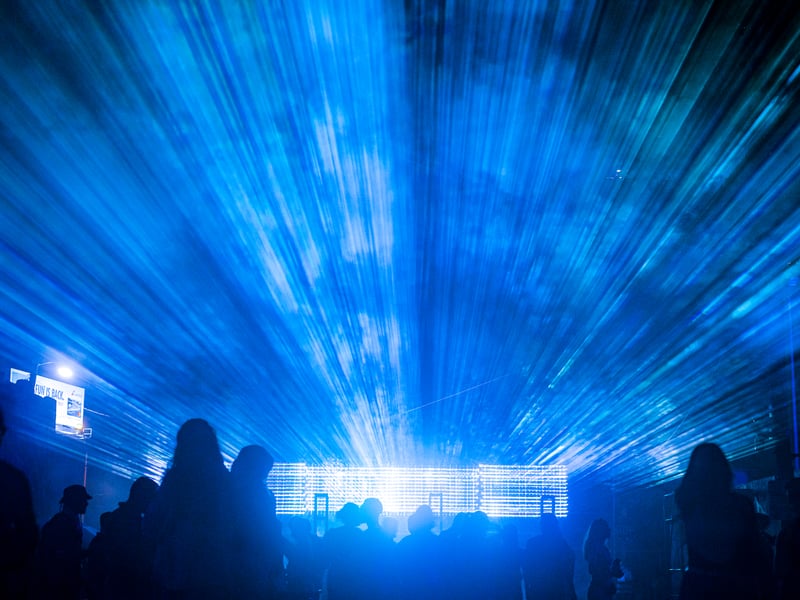 Parallels will see thousands of multi-coloured laser beams pulse and flicker overhead to an amazing electronic soundscape. Inspired by dynamic movement and tones from the natural environment, the stunning artwork is sure to be one of the highlights of this year’s event.