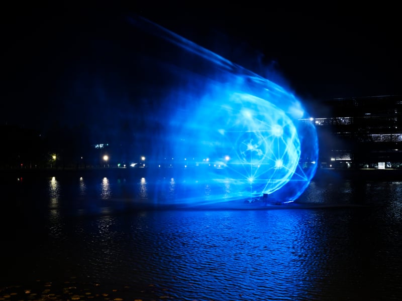 Created by Norwegian artist Anastasia Isachsen, Monad will be projected onto the water at Leeds Dock. Inspired by the circular nature of life, rebirth and the universe, the piece will be accompanied by a compelling soundscape.