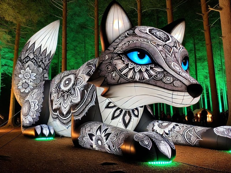 A striking illuminated fox will prowl the city centre, adorned with floral mandalas representing life cycles in nature. It will be one of a number of illuminated animals that can be spotted at this year’s event, including a giant hedgehog at Leeds Bus Station and two huge glowing owls at the Stourton Park and Ride.