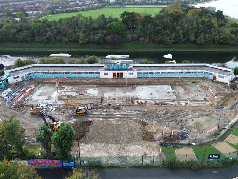 The works are progressing at Hilsea Lido