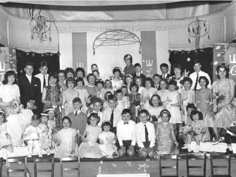 May Queens pictured in 1965. The venue is believed to be Chapeltown Methodist Church, on Lane End, Chapeltown