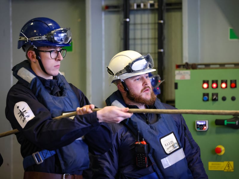 Pictured: RAS team getting ready to accept the fuel probe. RFA Tidespring and HMS Prince of Wales conduct a RAS (Replenishment at Sea) in order to take on more fuel.