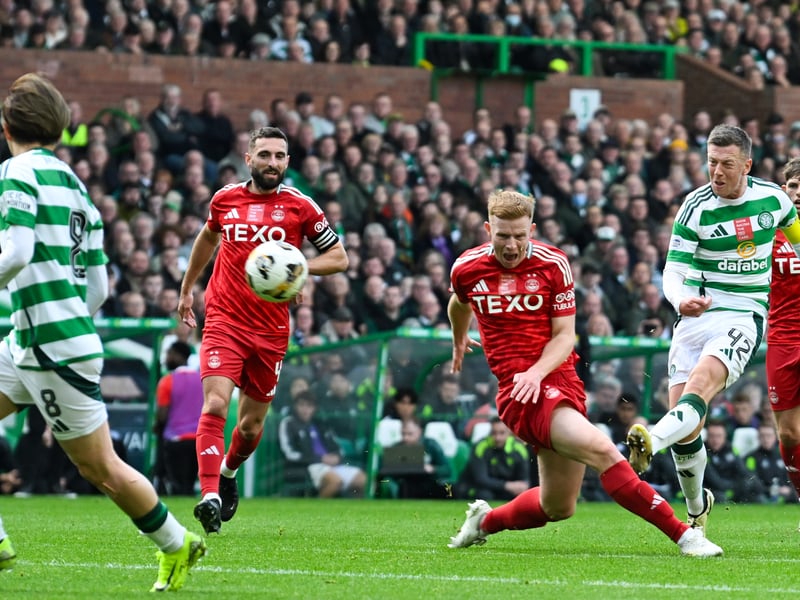 For once, the Celtic captain looked flustered. After a good first half, he struggled to keep tabs on the Aberdeen midfield as they searched for goals. Yellow-carded as well. 6