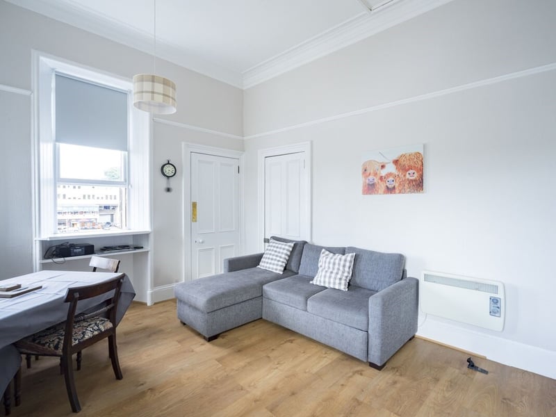 Inside the living room of one of the Ness Walk apartments.