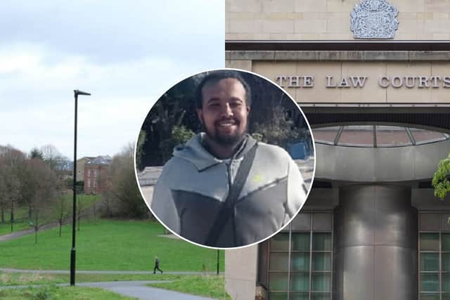 Rebecca Moore, formerly of Springvale Walk, Netherthorpe, Sheffield, denies murdering 24-year-old Sacad Ali (pictured) in an incident at Ponderosa Park in the Netherthorpe area of the city in March 2024