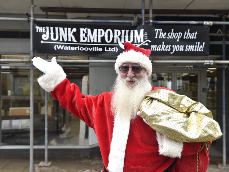Father Christmas made an early visit to Waterlooville for the opening of The Junk Emporium on Tuesday, October 22.