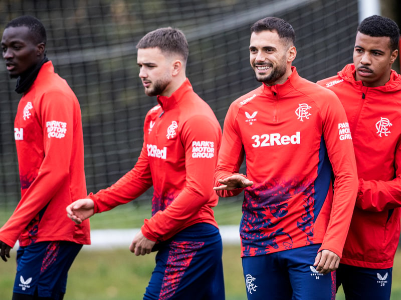 The Moroccan striker (furthest right) could be set for his second Rangers start. Cyriel Dessers is without a goal since September 21 and Igamane could be offered an opportunity to stake his claim.