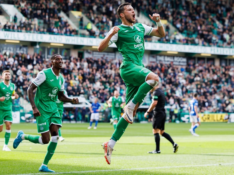 Fourth goal of the season may not have been a thing of beauty. But it was exquisitely timed to put Hibs in control of another must-win game. Put in a ferocious shift before being replaced by Gayle. 
