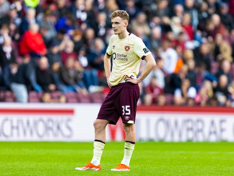 7/10 Took up a high position on the right to become an extra attacker quite often. Throw-in led to Hearts' second goal.