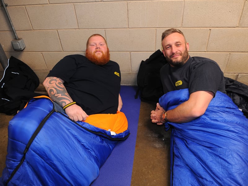 Andy Firth and Dan Garnett of Premier Traffic Management tucked in.
