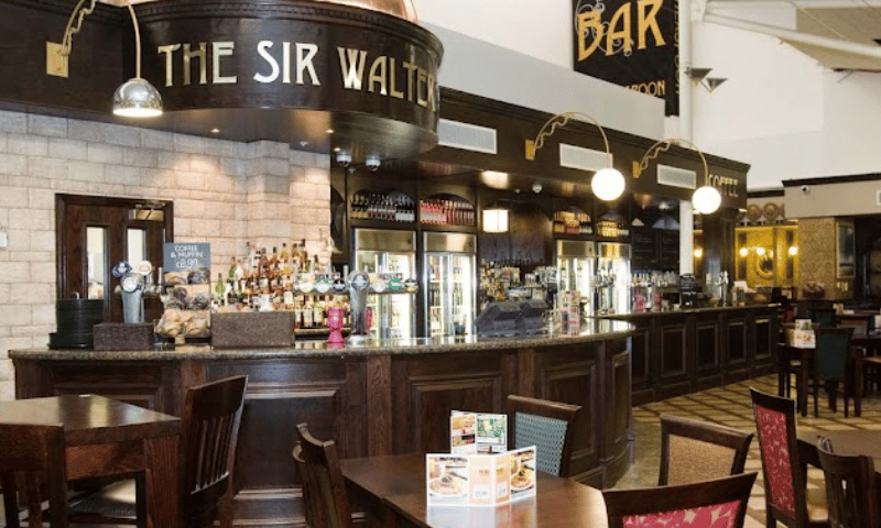 The Sir Walter Scott within Edinburgh Airport is named after the Scottish novelist, who was knighted in 1820. His portrait is currently on Bank of Scotland notes, while a monument is dedicated to him in Princes Street Gardens.