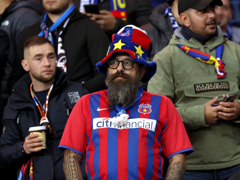 A visiting fan certainly dressed for the occasion!