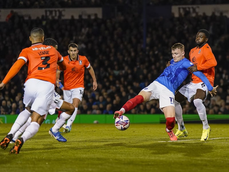 Match action as 20,262 supporters turned out for Pompey's clash with Sheffield Wednesday.