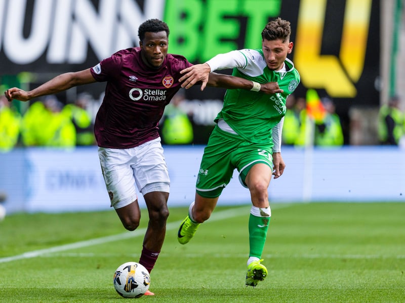 Put in a decent shift down the right side of Hearts' defence, keeping his opposition wingers pretty quiet. 6