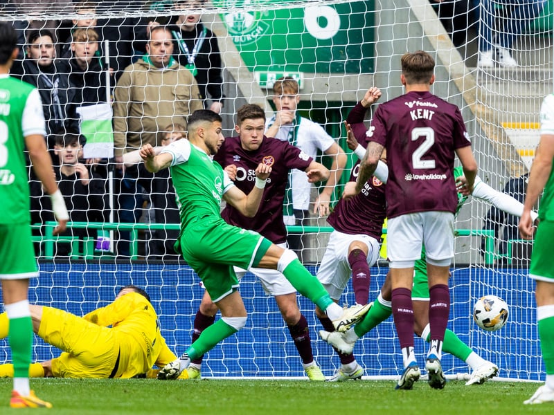 Mykola Kuharevych blasted in the opener for Hibs not long after coming on. Nathan Moriah-Welsh and Jake Doyle-Hayes also appeared.