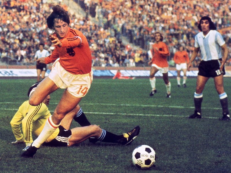The Dutch magician won his first of two Ballon d'Or awards in 1971 while playing for Ajax.