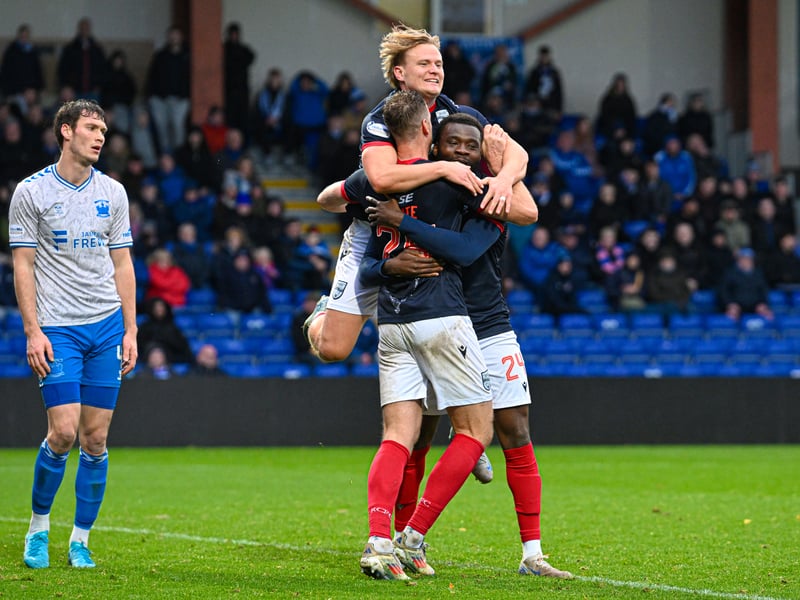 The man mountain scored his second league goal of the season with the opener in the Staggies' 2-1 win over Kilmarnock and was ranked at 8.0 for his performance. Won more duels (11) than anyone in the game and won 100% of his tackles.