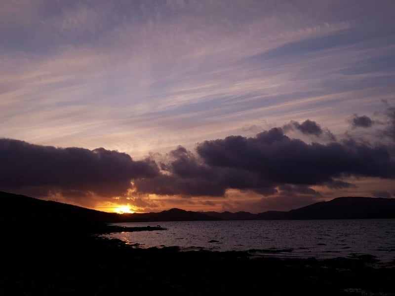 The majestic sea loch of Loch Fyne, on the coast of the Cowal Peninsula is a great place to enjoy a sunset before enjoying some of the oysters that the area is famous for.
