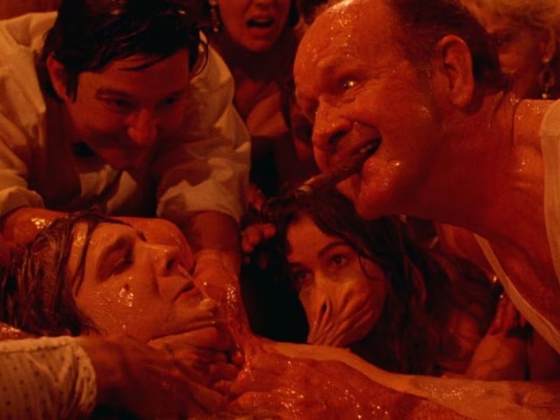 Not one for the squeamish, Brian Yuzna's superbly gory  'Society' sees a teenager start to suspect thast his parents are part of a wealthy cult literally feeding on the poor. The practical effects are eye-popping as the 'shunting' begins.