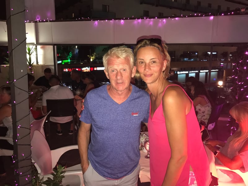 Chris Bradley with Gordon Strachan in Los Alcazares in Murcia, 2017.