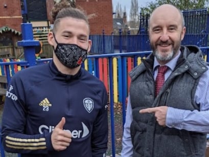 Phil Robertson, a headteacher, met Kalvin Phillips when the ex-Leeds United midfielder's cousins were at school where Phil works.