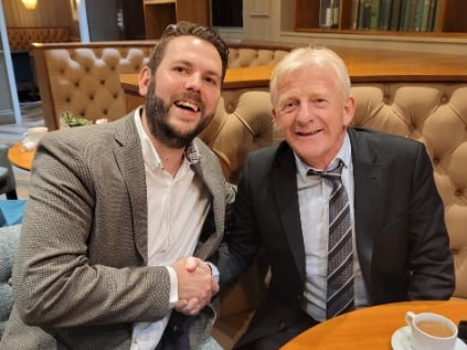 Gavin Horne met legendary ex-Leeds skipper Gordon Strachan