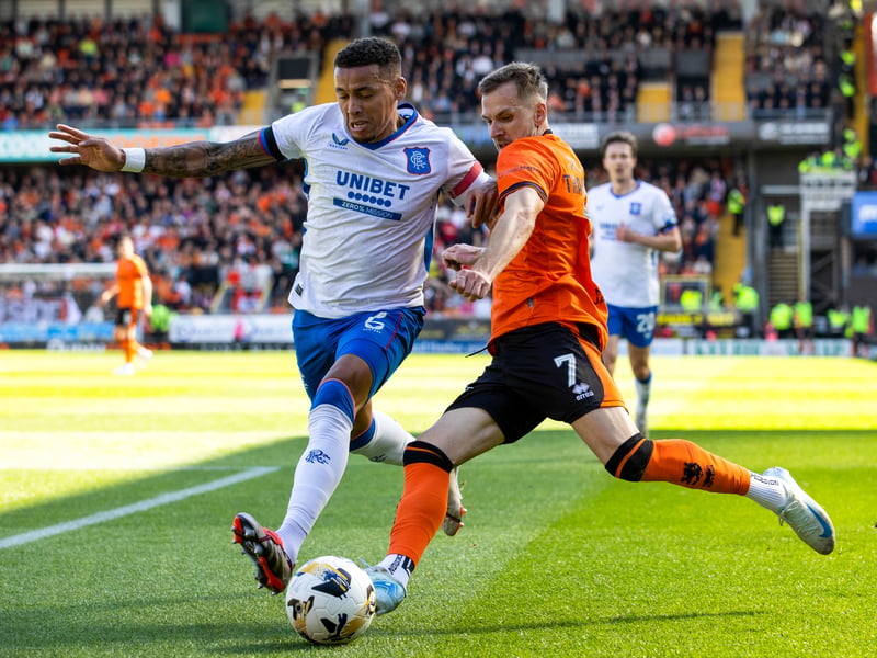 While Nicky Devlin's form saw receive a maiden call-up to the Scotland squad, it is the Rangers captain who is performing the best of the two right-backs. He has an average rating of 7.70. He's created more chances than any other full-back in the division and wins 77.3% of his tackles.