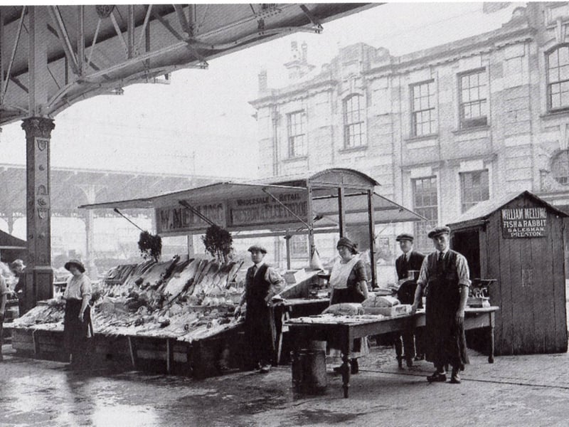 Fish Market, Preston 1924. William Melling Fish & Rabbit Salesman