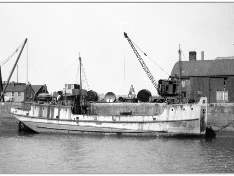 Concrete Coaster 'Burscough' at T.W. Wards Shipbreaking Yard, Preston 1924 