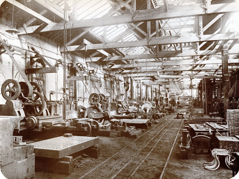 Dick Kerr & Co Ltd. Strand Road, Preston. This is a works photograph showing the blacksmith shop