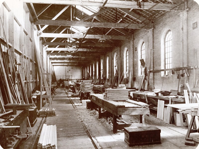 Dick Kerr & Co Ltd. Strand Road, Preston
1924 Works photograph showing the interior of the Joiners shop