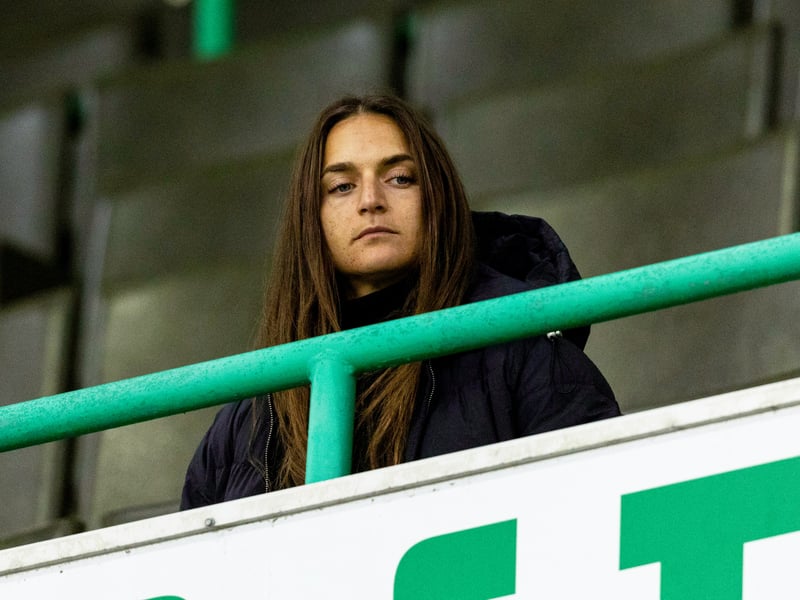 Celtic head coach Elena Sadiku watches on as her player Shannon McGregor makes her Scotland debut.