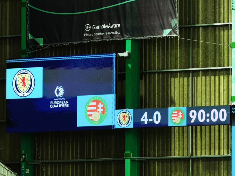 The scoreboard says it all for Scotland.