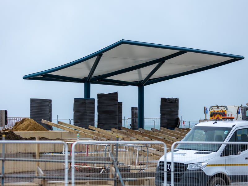 Pictured - The New shelter adjacent to the Briny Restaurant.

Photos by Alex Shute