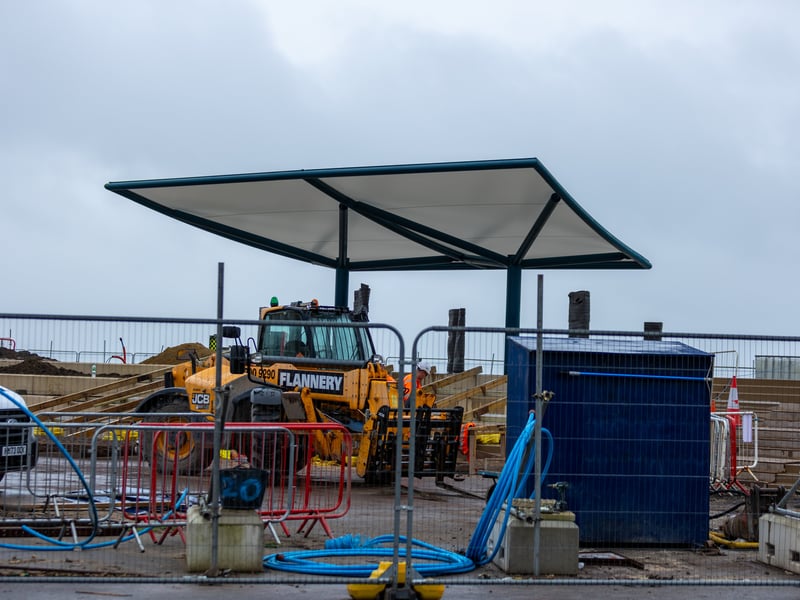 A new shelter has gone up adjacent to the Briny Restaurant on Southsea seafront as part of the coastal defense works.

Pictured - The New shelter adjacent to the Briny Restaurant.

Photos by Alex Shute