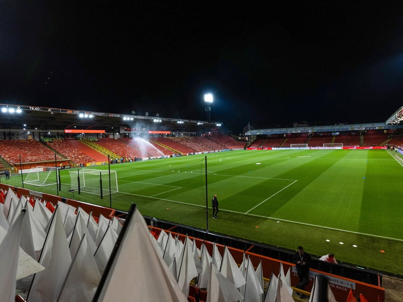 Pittodrie gets set up for a big welcome ahead of the game against Rangers.