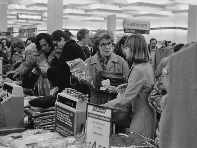 If you didn't time it right, you could get caught in long queues as you waited to pay at the tills. 