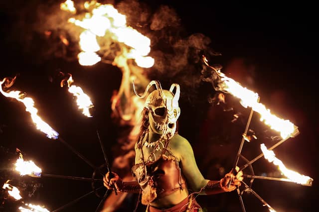 Edinburgh's Holyrood Park hosted a spectacular Samhuinn Fire Festival this week.