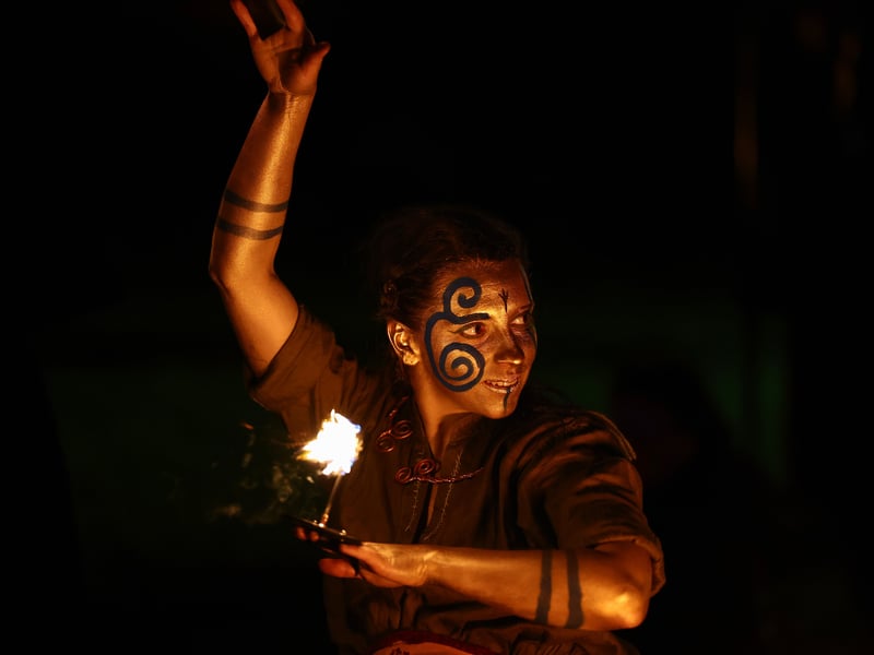 The Samhuinn Fire Festival originally took place on Edinburgh’s Royal Mile, but moved to Calton Hill in 2018, and now takes place in Holyrood Park.