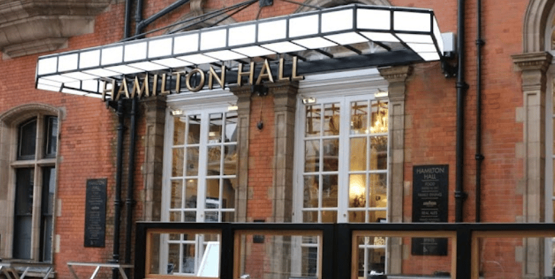 MyUKTour says: “The former ballroom of the Great Eastern Hotel, Hamilton Hall is arguably one of Wetherspoon’s most impressive venues and features ornate ceilings, a mirror bar and elegant original features.”