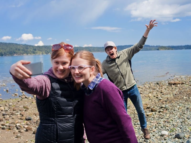 Defined by Collins as "to intrude into the background of a photograph without the subject's knowledge" the increasing popularity of smartphones and selfies meant we were all photobombing in 2014. The other candidates were Tinder, bakeoff, normcore and devo max.