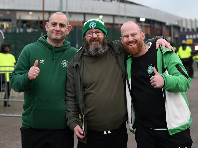 Celtic fans outside of Hampden Park.