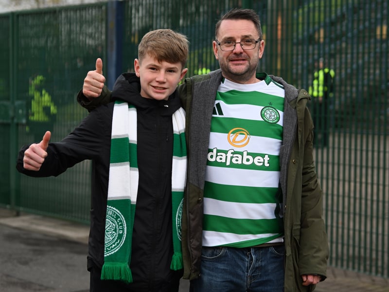 Celtic fans before the game.