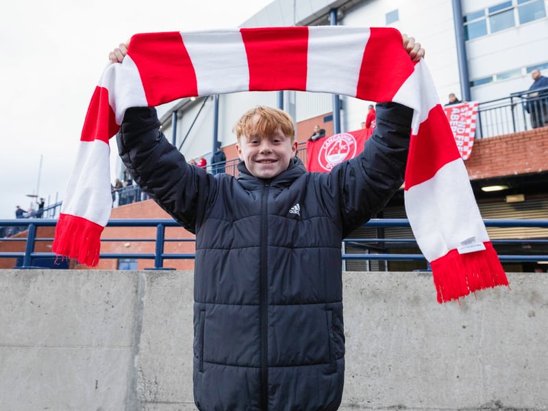 An Aberdeen fan during the Premier Sports Cup semi-final match between Celtic and Aberdeen.