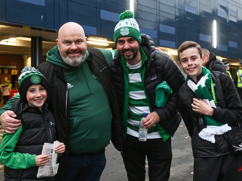 Celtic fans before the Premier Sports Cup semi-final.