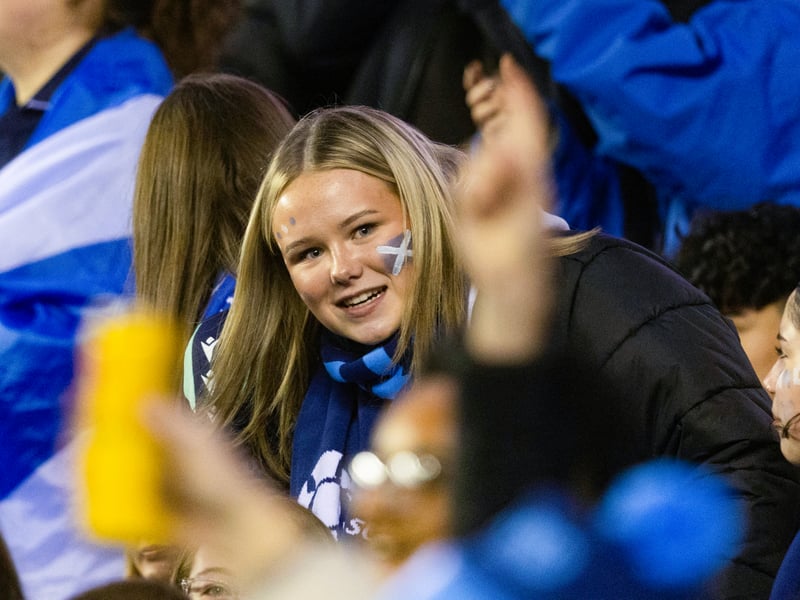 A young Scotland fan at Murrayfield.