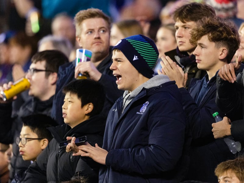 A general view of fans at Murrayfield.