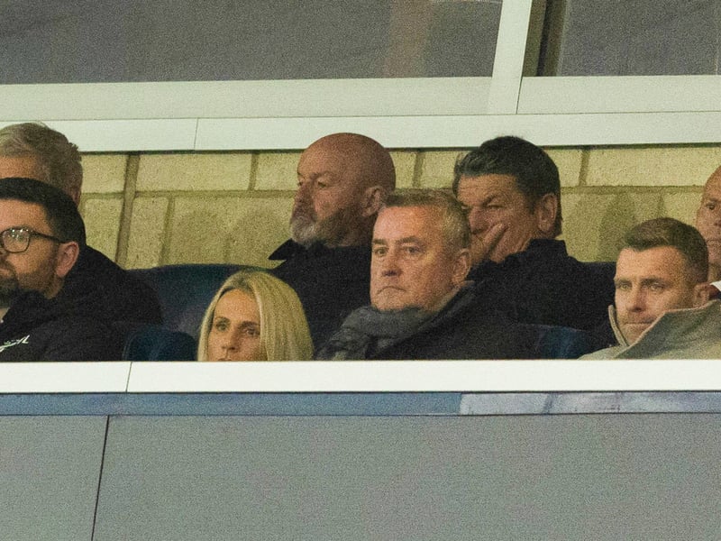 Scotland head coach Steve Clarke takes in the game.