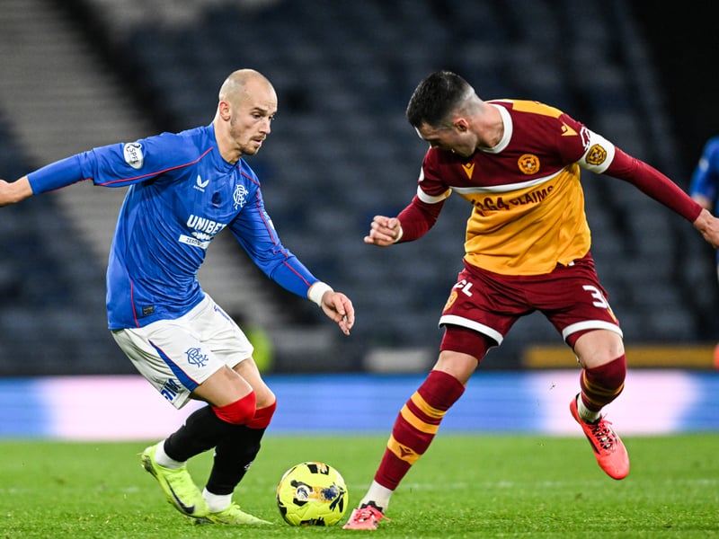 Not on the scoresheet but the Czech winger was the undoubted Rangers' matchwinner. The architect for both goals with an incisive pass setting up the leveller before a terrific assist on Bajrami's winner. A constant threat on the right and always wanting the ball. Had he not recovered from injury in time to play at Hampden, Rangers most likely lose this match - 8